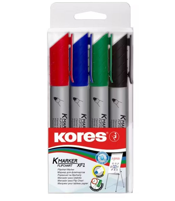 MARKER FLIPCHART 4/SET 3MM ECO KORES MARKER FLIPCHART 4/SET 3MM ECO KORES